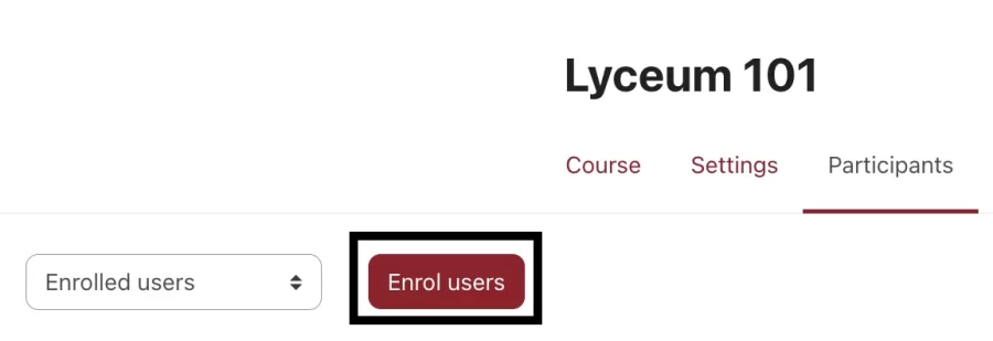 Enroll users button